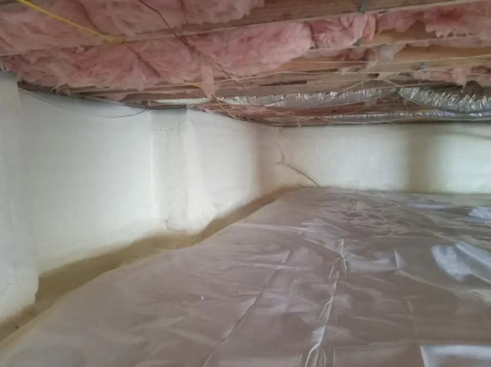 Crawl space encapsulation with closed-cell spray foam for Attic Insulation in La Habra